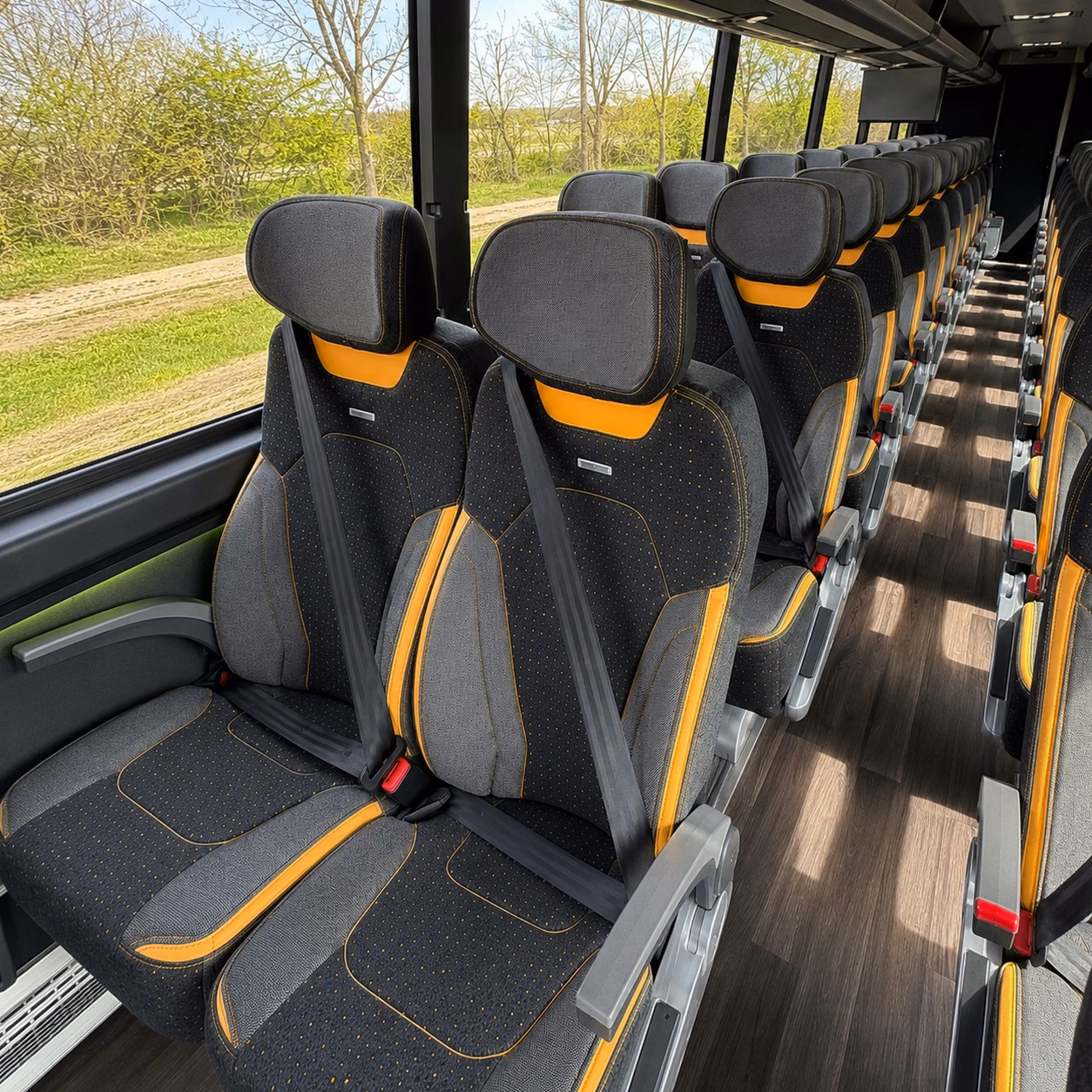 baton rouge charter bus interior